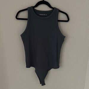 Abercrombie Ribbed Blue Sleeveless Bodysuit